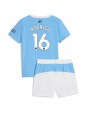 Billige Manchester City Rodri Hernandez #16 Hjemmedraktsett Barn 2025-26 Kortermet (+ Korte bukser)